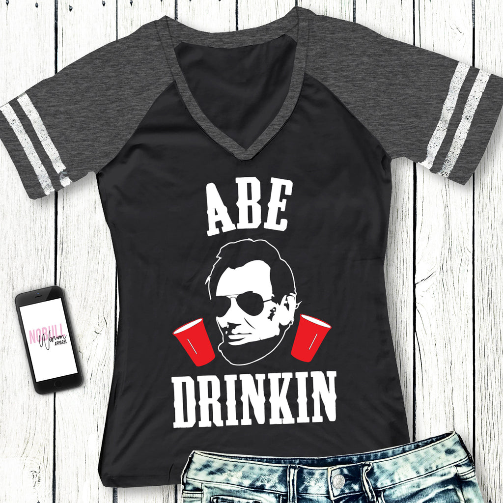 MOUNT SLOSHMORE 4th of JULY Shirt Black V-neck