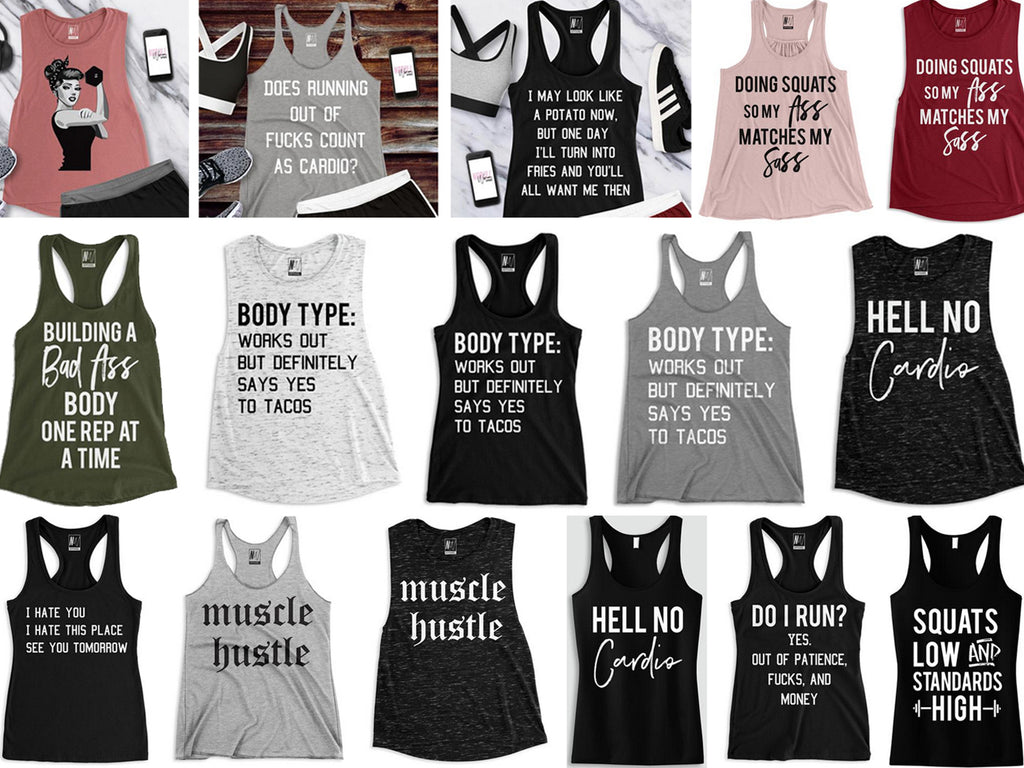3 WORKOUT Fitness Tank Tops 20% OFF Bundle Deal