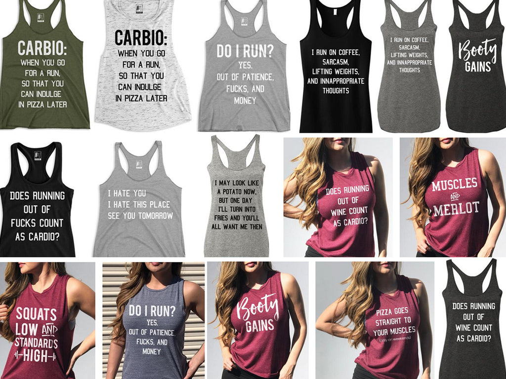 3 WORKOUT Fitness Tank Tops 20% OFF Bundle Deal