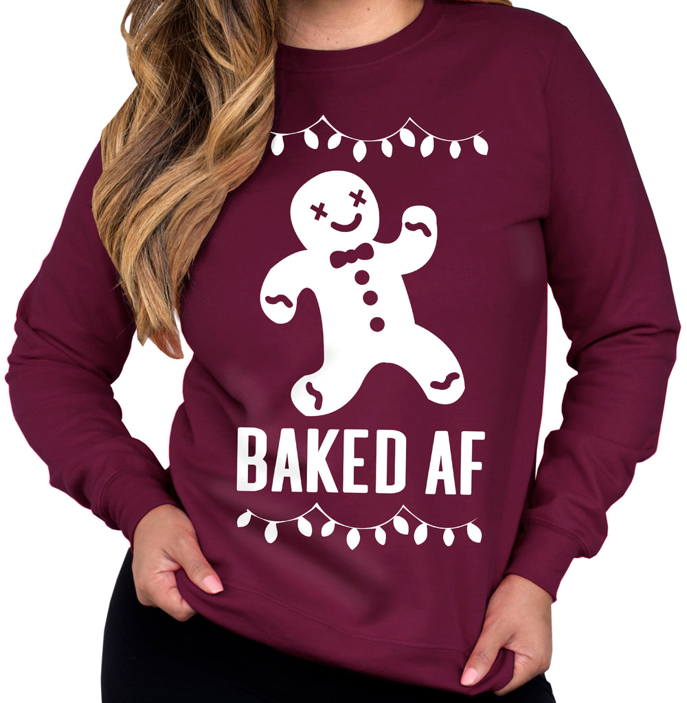 BAKED AF Christmas Sweatshirt - Pick Color
