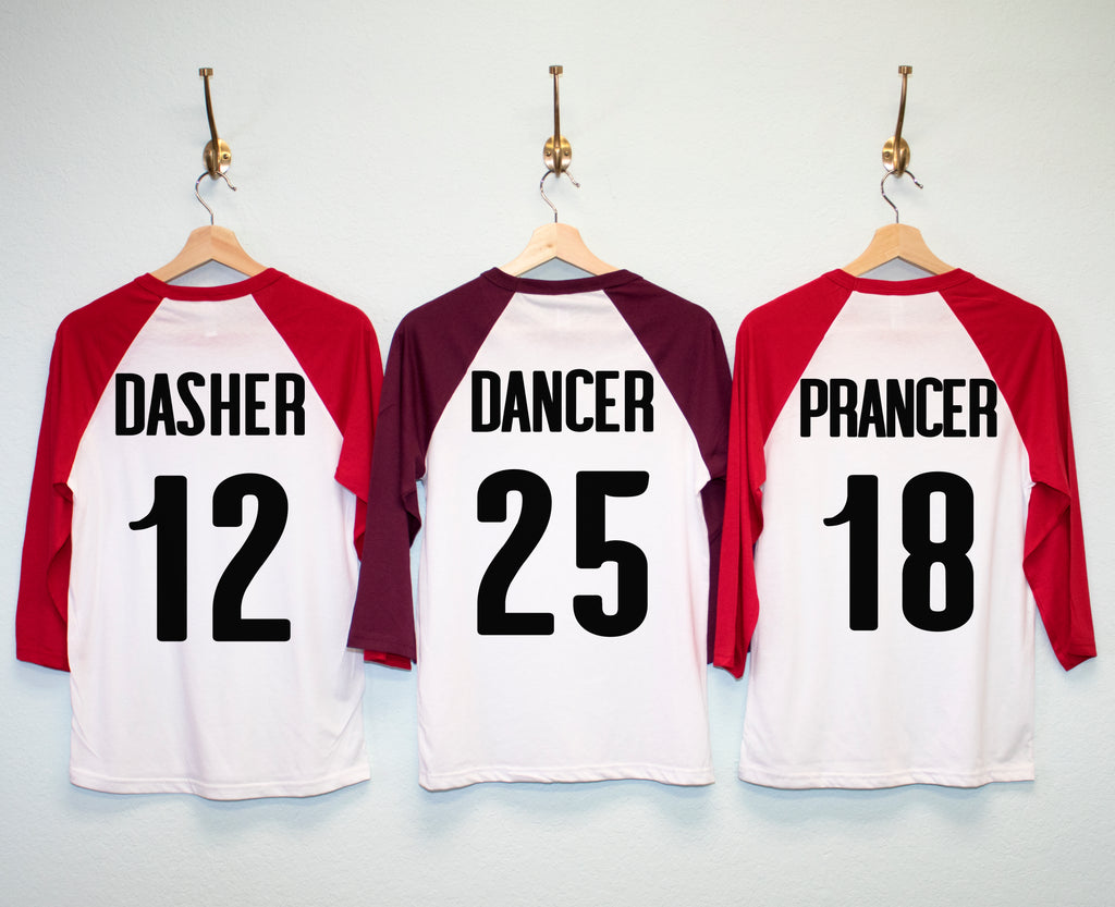 SANTA'S SQUAD CUSTOM Christmas Shirts - Pick Name & Number