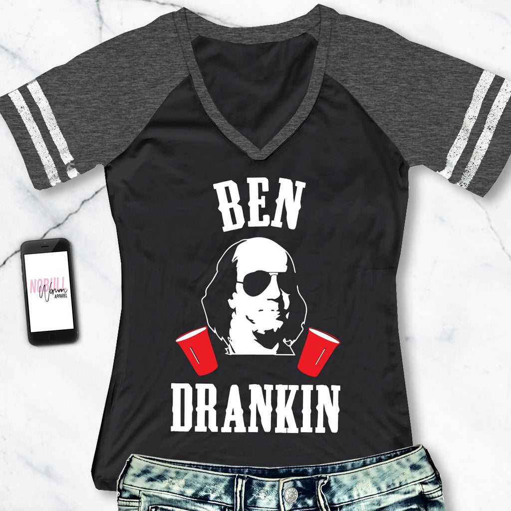 MOUNT SLOSHMORE 4th of JULY Shirt Black V-neck