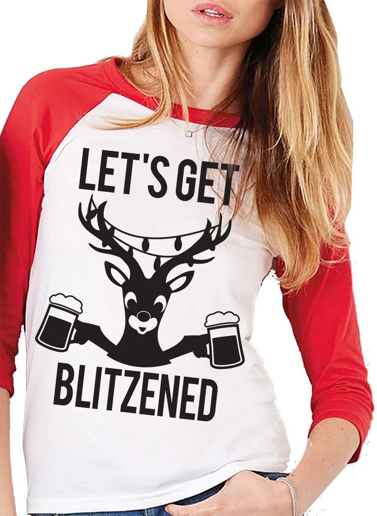 Let's Get BLITZENED Christmas Baseball Tees UNISEX Sizes - Pick Print Style