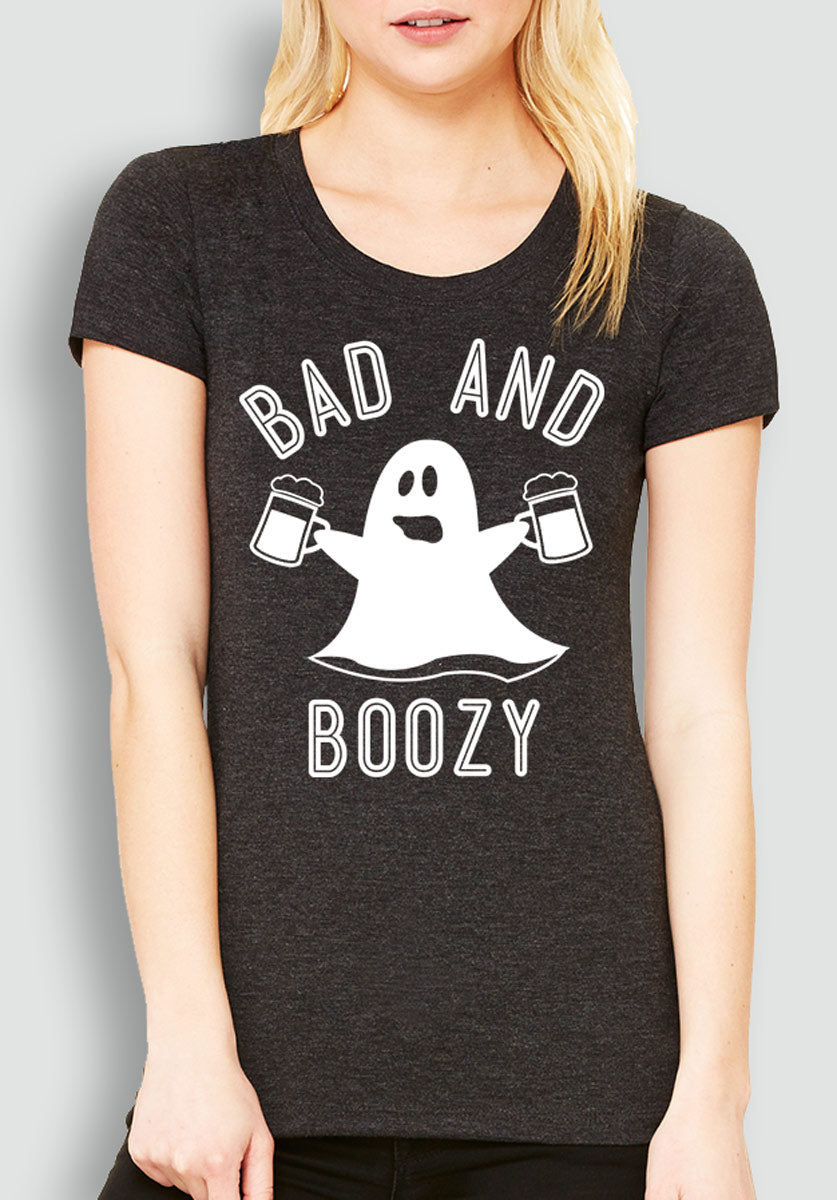 BAD & BOOZY Mugs Halloween Short Sleeve Tee - Pick Color