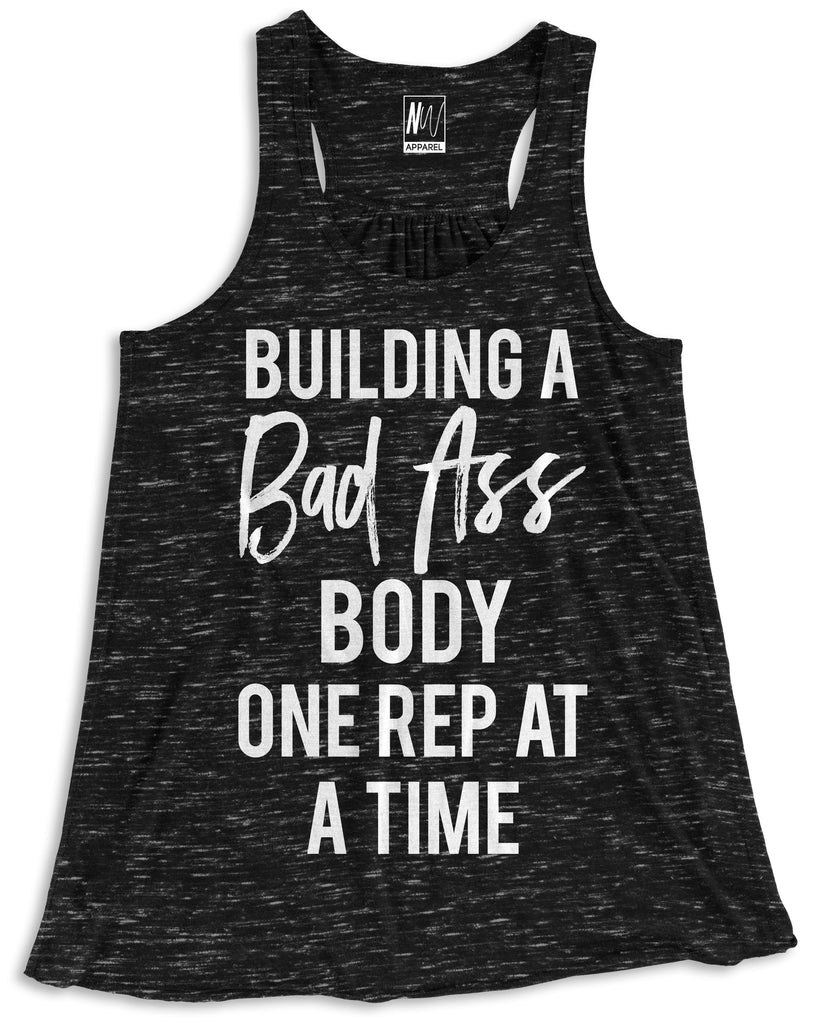 Building a Bad As* Body Tank Top Black Marble