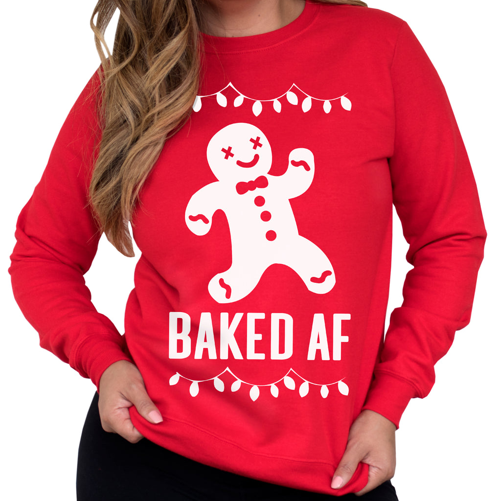 BAKED AF Christmas Sweatshirt - Pick Color
