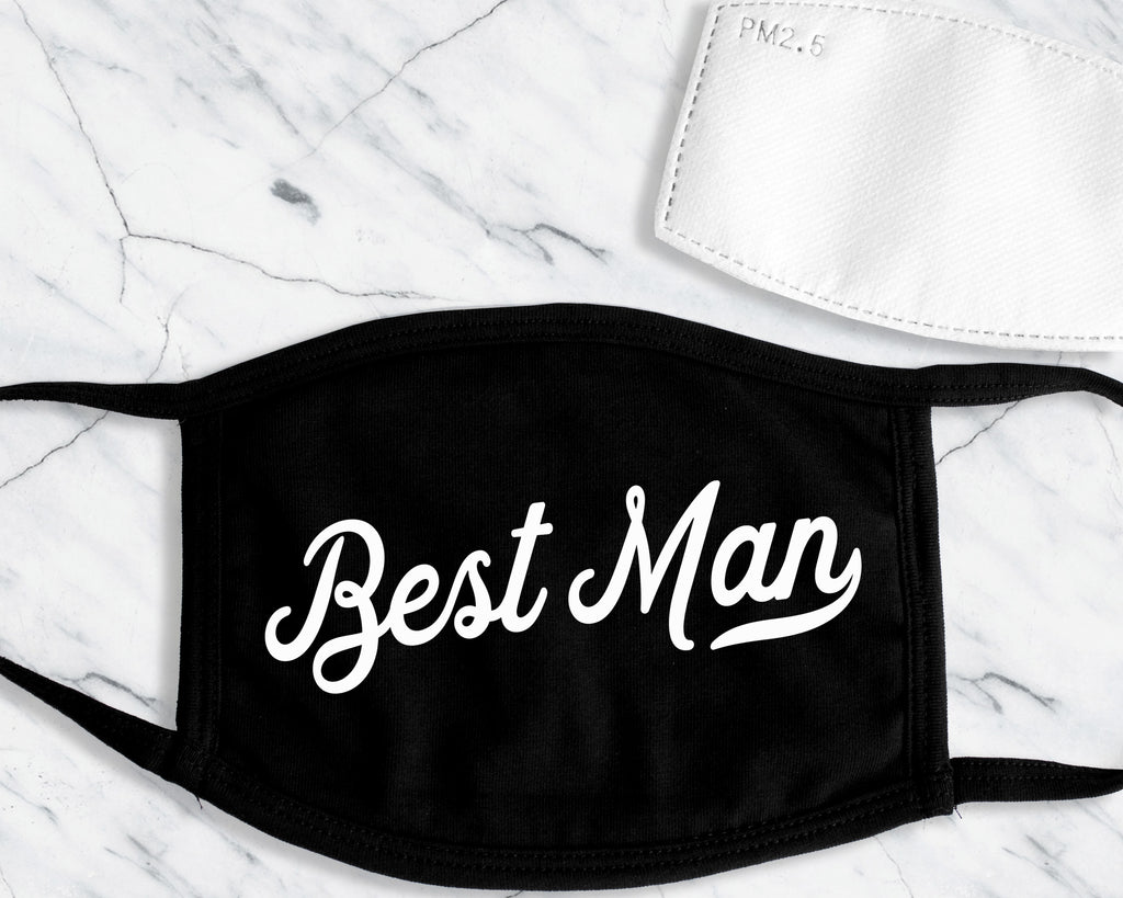 GROOM & GROOMSMEN Face Masks with Filter Pocket and 1 Filter