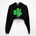 SHAMROCK St. Patrick's Day Cropped Hoodie
