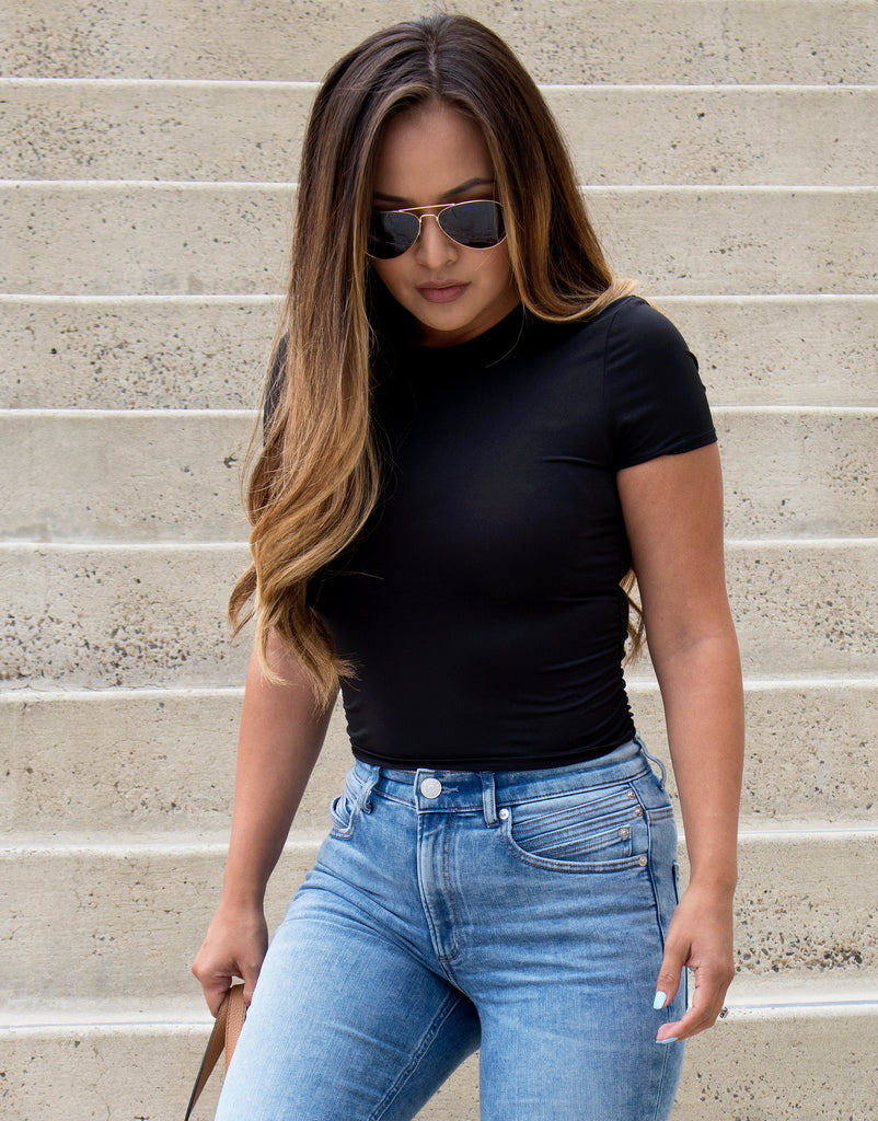Black Jet Set Crop Top