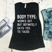 BODY TYPE Loves Tacos Marble Muscle Tank Top - Pick Color & Food or Beer