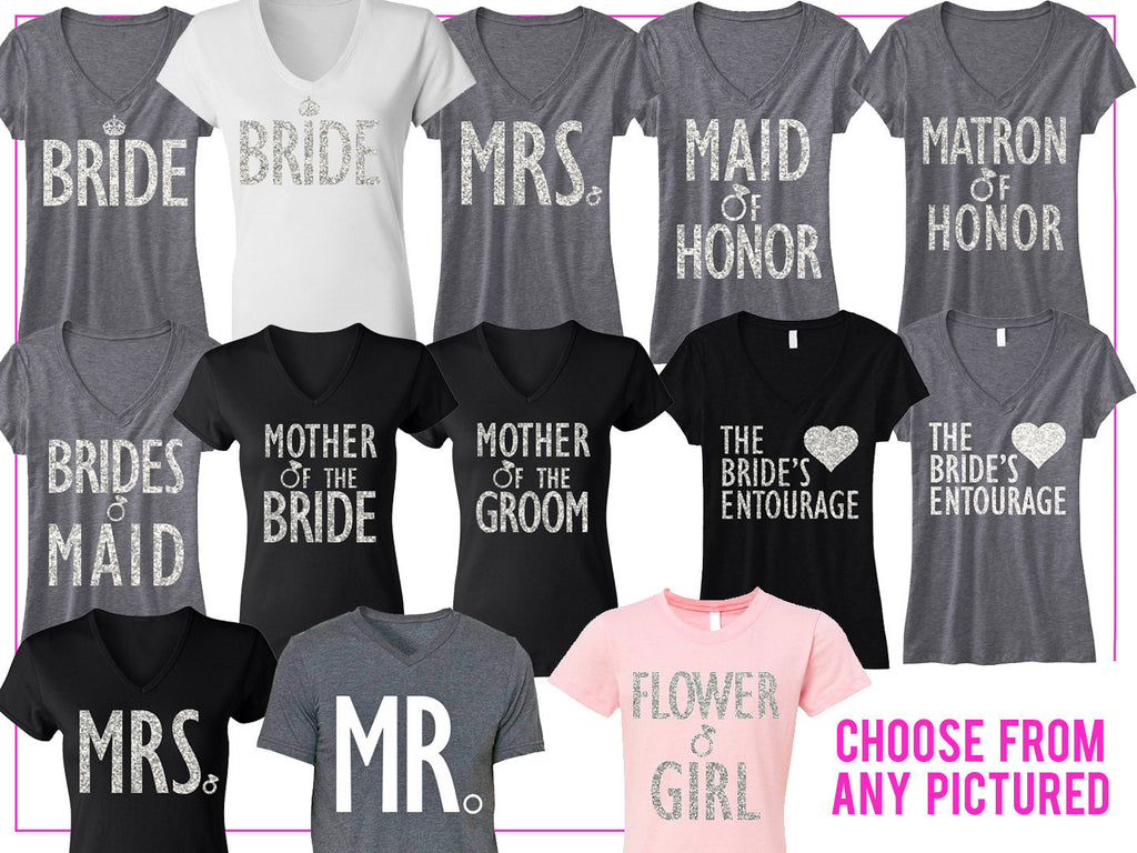 BRIDAL WEDDING 10 SHIRTS 15% Off Bundle, Mrs Shirt, Bridesmaid shirt, maid of honor shirt
