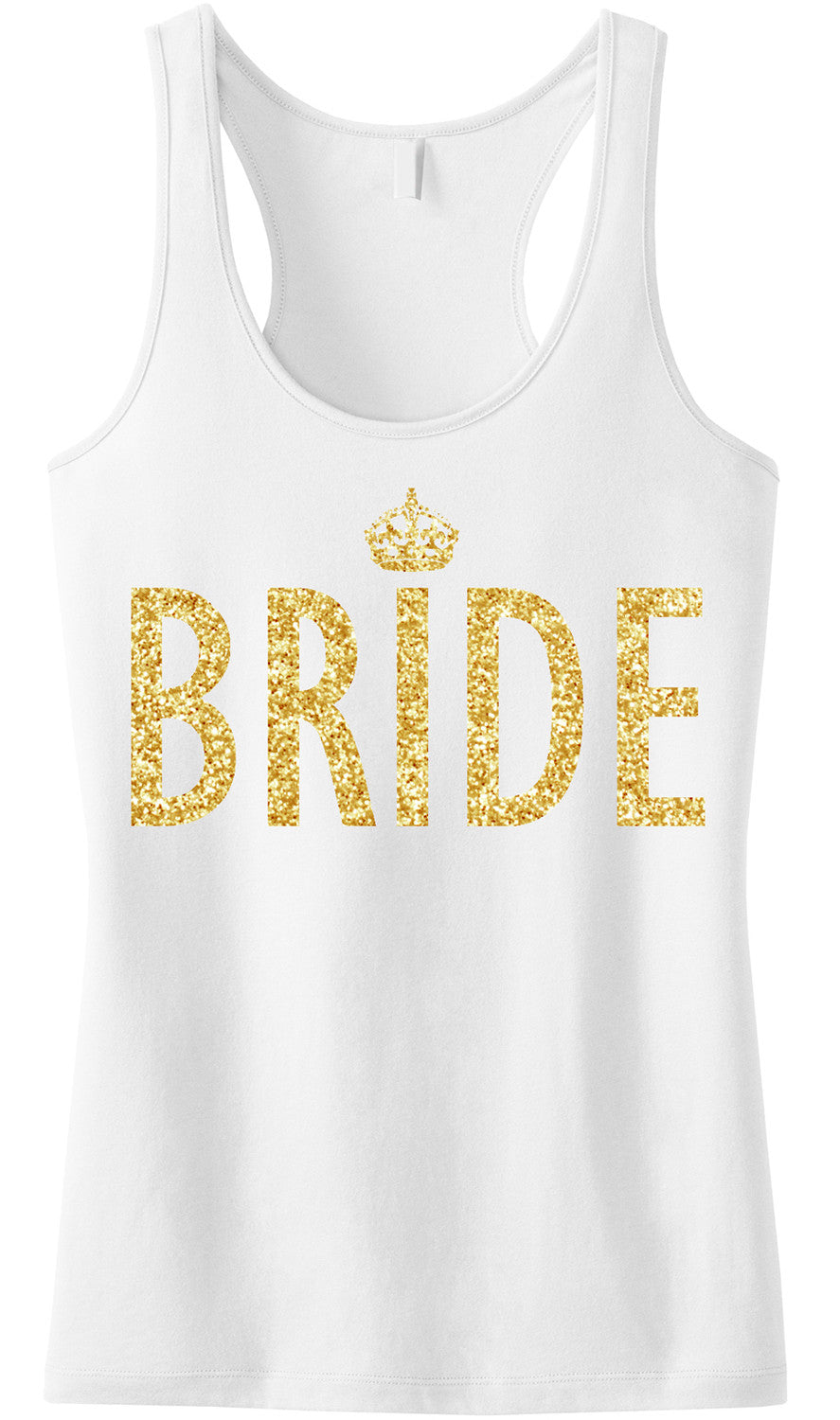 BRIDE Gold GLITTER Tank Top