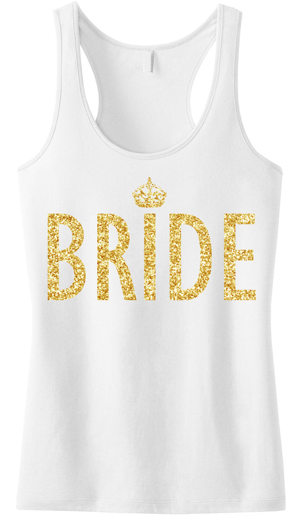 BRIDE Gold GLITTER Tank Top