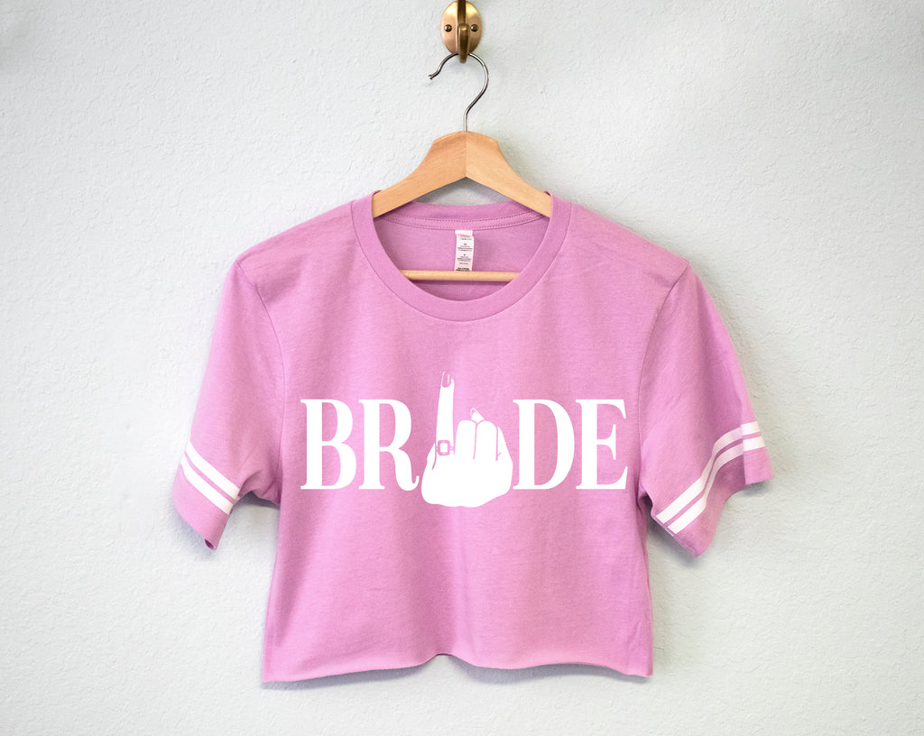 BRIDE RING FINGER Shirt Crop Top