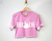 BRIDE RING FINGER Shirt Crop Top