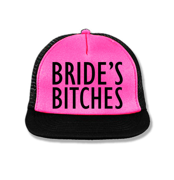 Bachelorette Party Hats Deal - BRIDE White & BRIDE'S BITCHES Pink with Black Print