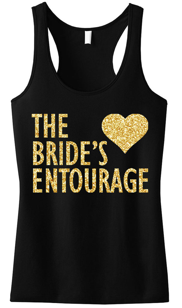 GOLD BRIDAL WEDDING 5 TANKS 15% Off Bundle, Mrs Shirt, Bridesmaid tank, maid of honor shirt