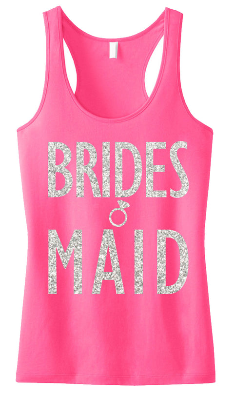 BRIDESMAID GLITTER Tank Top Pink