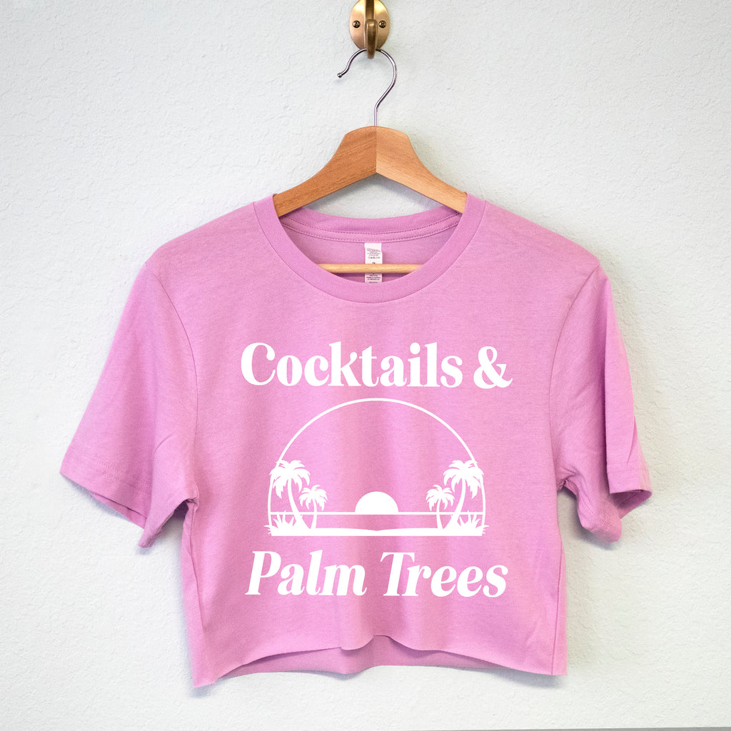 COCKTAILS & PALM TREES Women's Beach Shirt