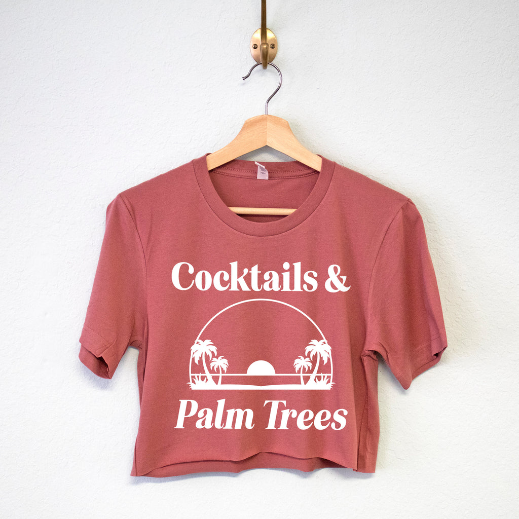 COCKTAILS & PALM TREES Women's Beach Shirt