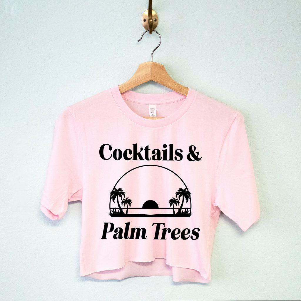 COCKTAILS & PALM TREES Women's Beach Shirt