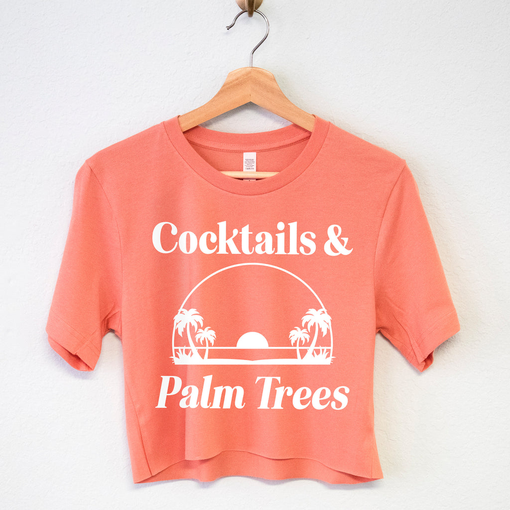 COCKTAILS & PALM TREES Women's Beach Shirt