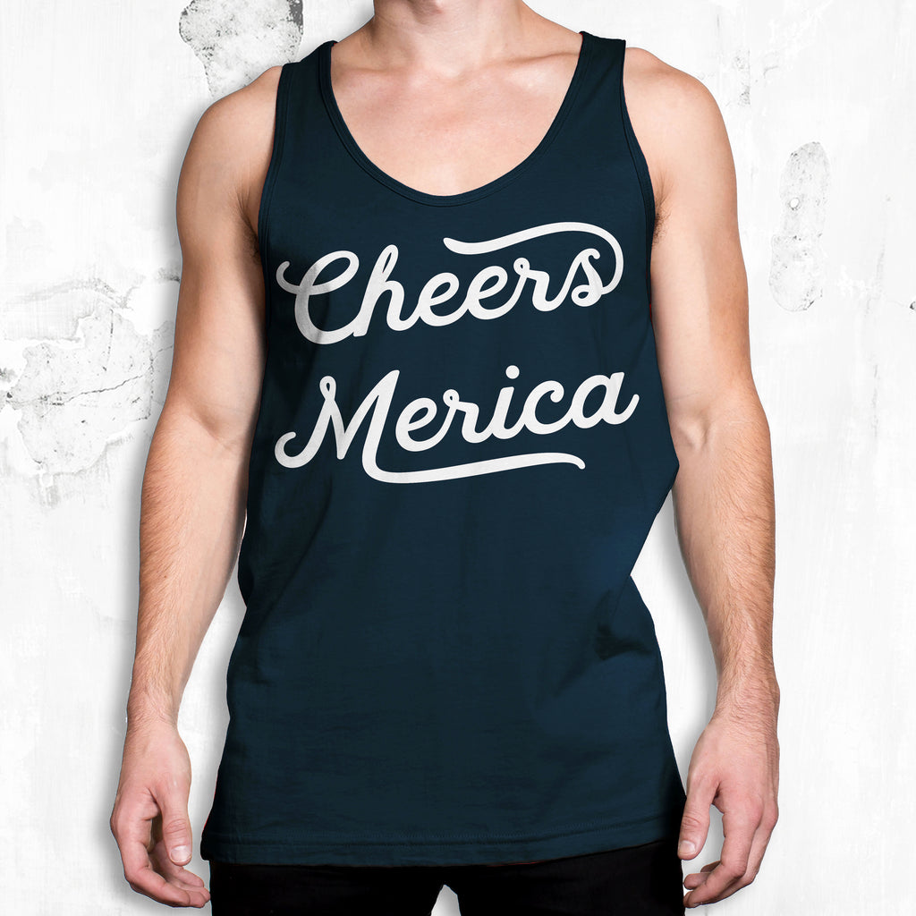 CHEERS MERICA Men's Tank Top - Pick Color