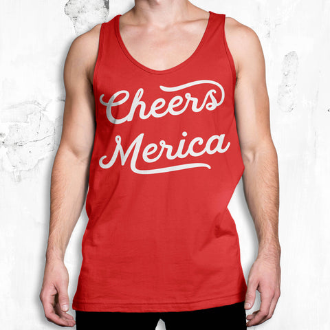 CHEERS MERICA Men's Tank Top - Pick Color