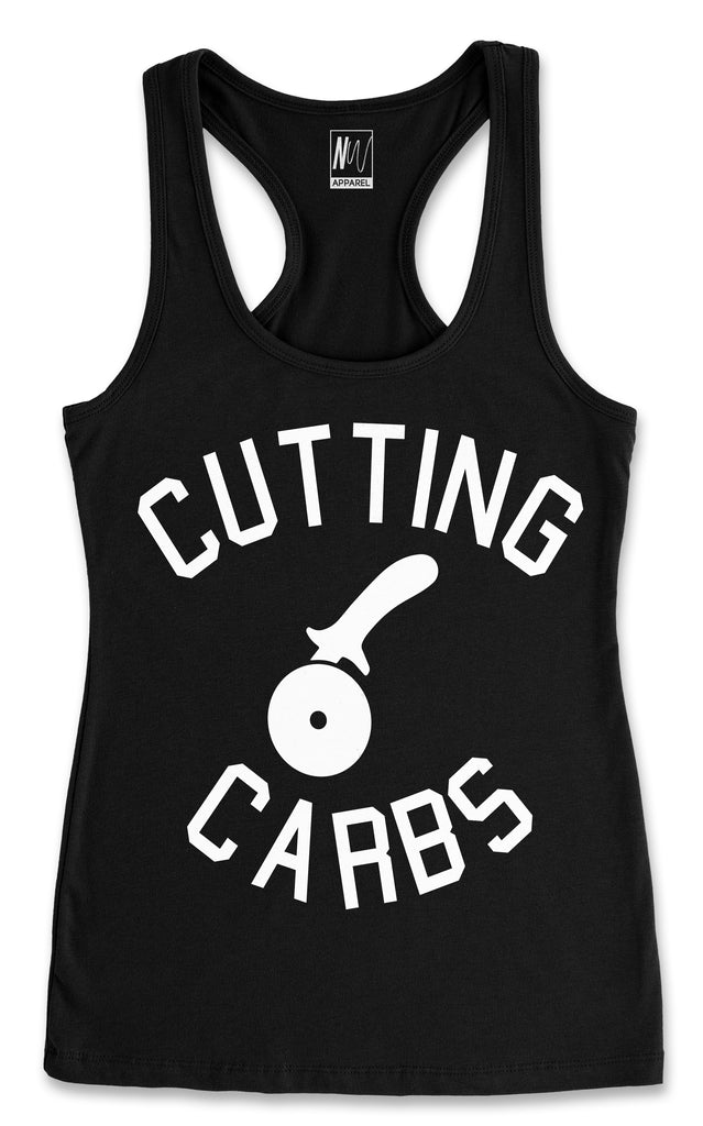 Cutting Carbs Tank Top Black Racerback