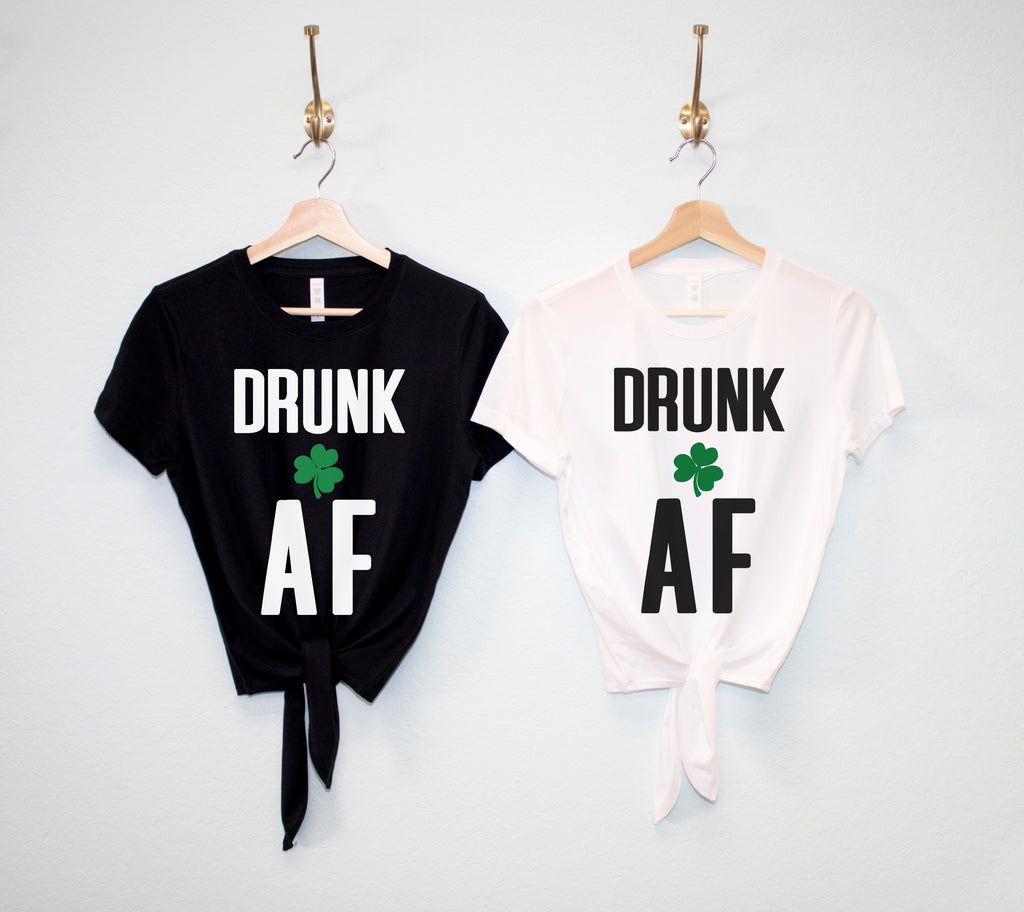 DRUNK AF St Patrick's Day Crop Top Shirt