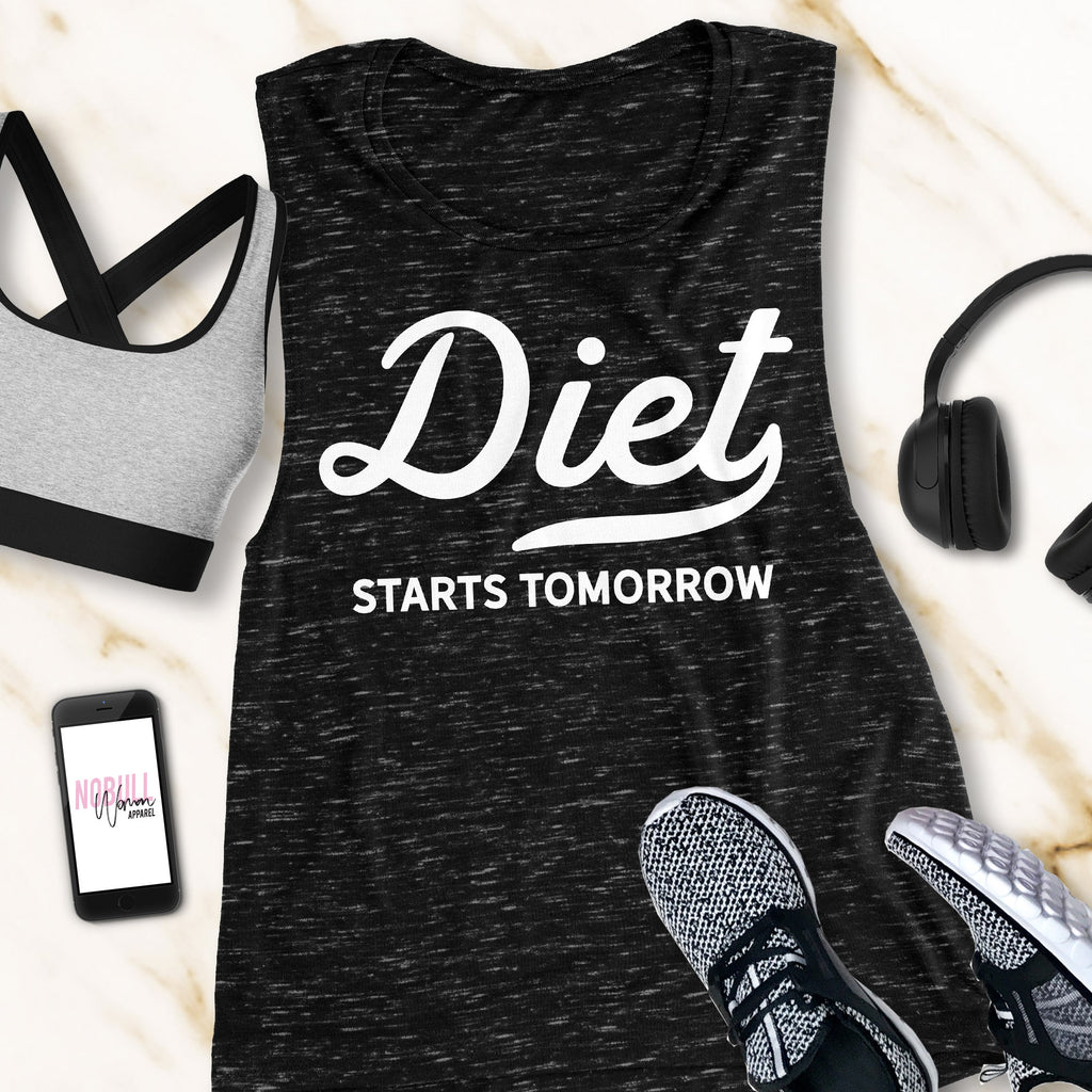 DIET STARTS TOMORROW Women's Workout Tank Top - Pick Style