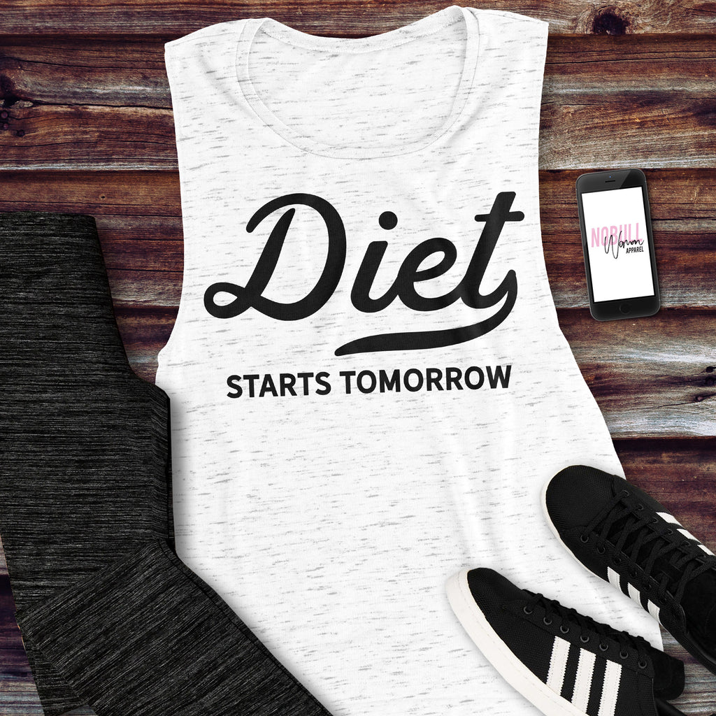 DIET STARTS TOMORROW Women's Workout Tank Top - Pick Style