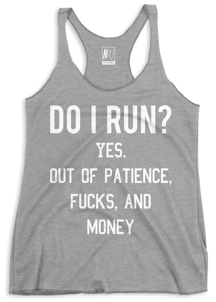Do I Run? Gray Tank Top