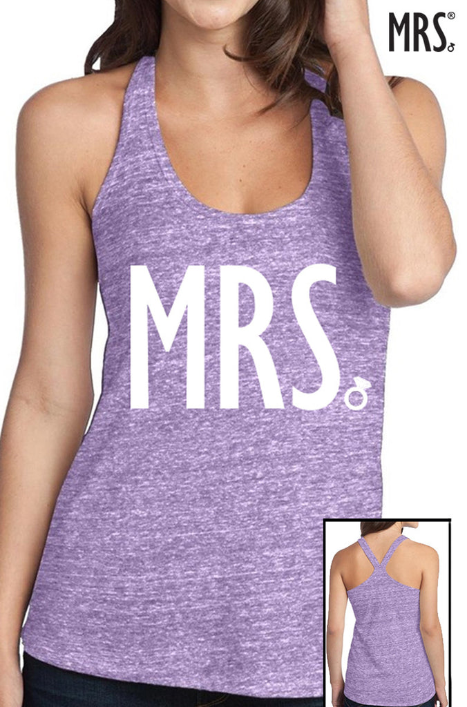 MRS Bride Tank Top Eggplant Heather