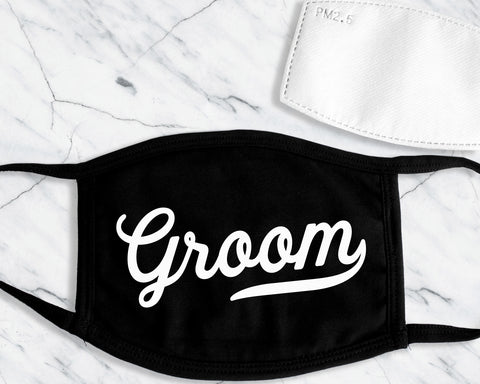 GROOM & GROOMSMEN Face Masks with Filter Pocket and 1 Filter