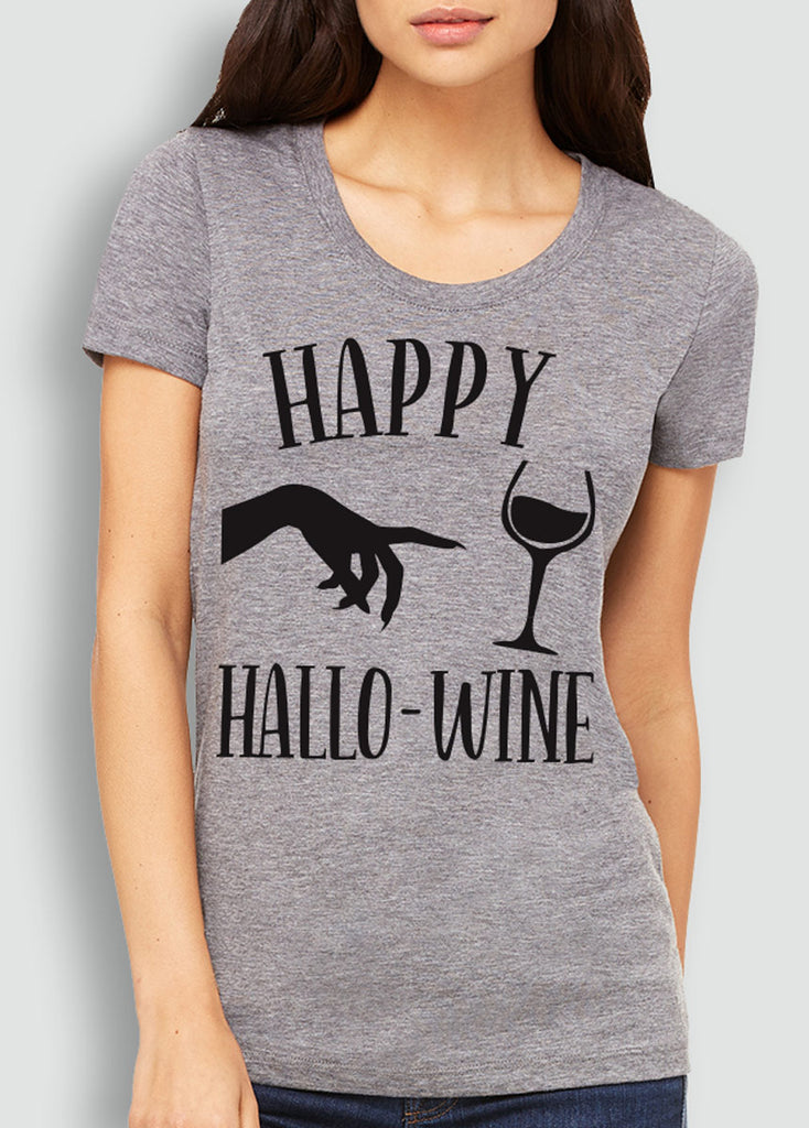 Happy HalloWine Witch Short Sleeve Tee - Pick Color