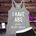 I HAVE ABS Tank Top Heather Gray