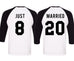 JUST MARRIED Baseball Tees Set