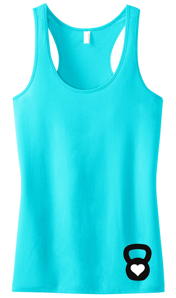 Kettle Belle Workout Tank Top Mini Logo, Pick Color