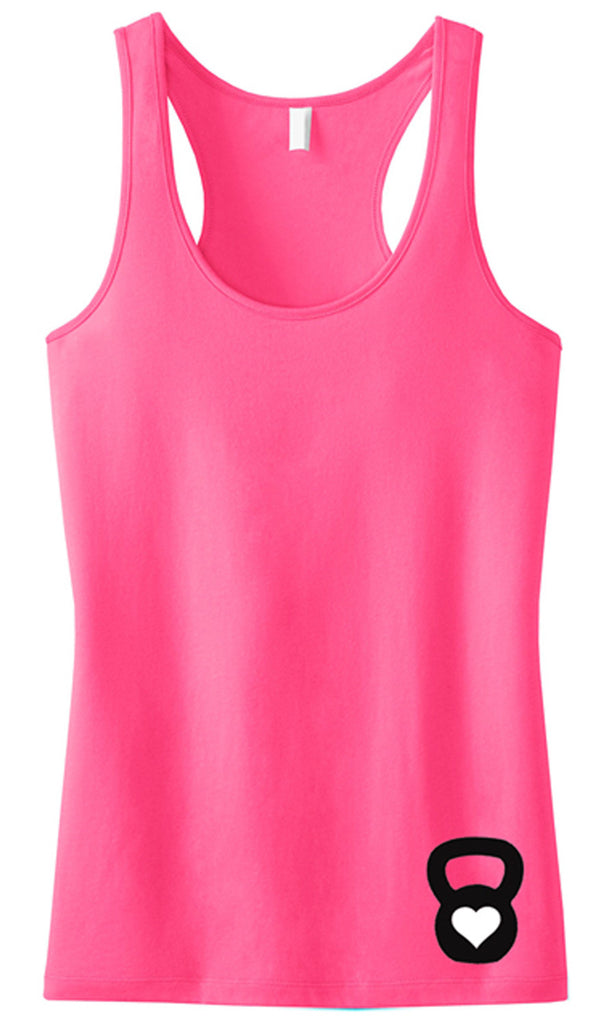 Kettle Belle Workout Tank Top Mini Logo, Pick Color
