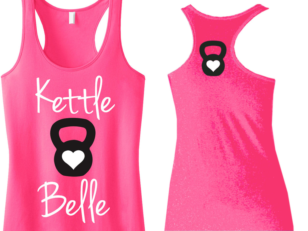 Kettle Belle Workout Tank Top, Front & Back Print