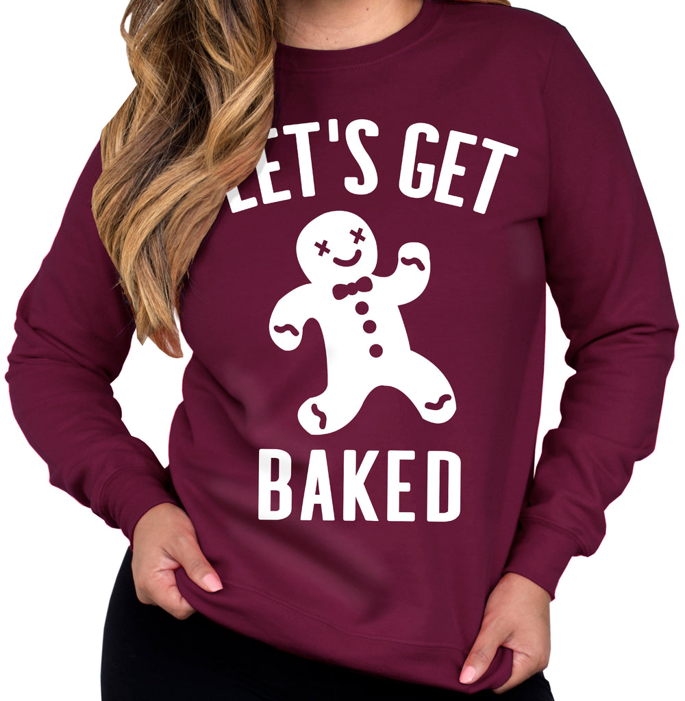 Let's Get Baked Christmas Crew Neck Sweatshirt