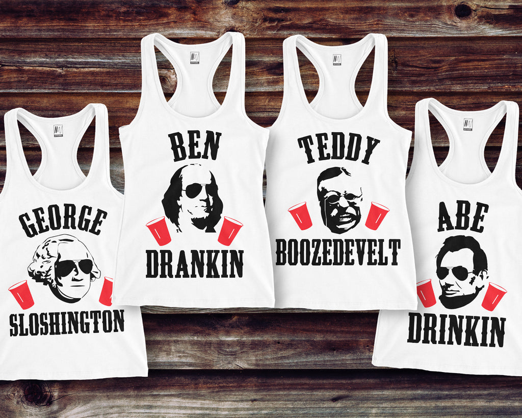 MOUNT SLOSHMORE TANK TOP WHITE - PICK PRESIDENT