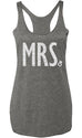 MRS Silver Glitter Bride Tank Top Heather Gray