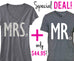 MRS Bride Shirt + MR Groom Shirt SPECIAL DEAL