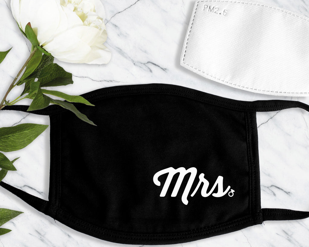 MR & MRS Face Masks with Filter Pocket and 1 Filter