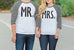 MR + MRS BASEBALL TEES CUSTOM NAMES + NUMBERS - Heather Gray