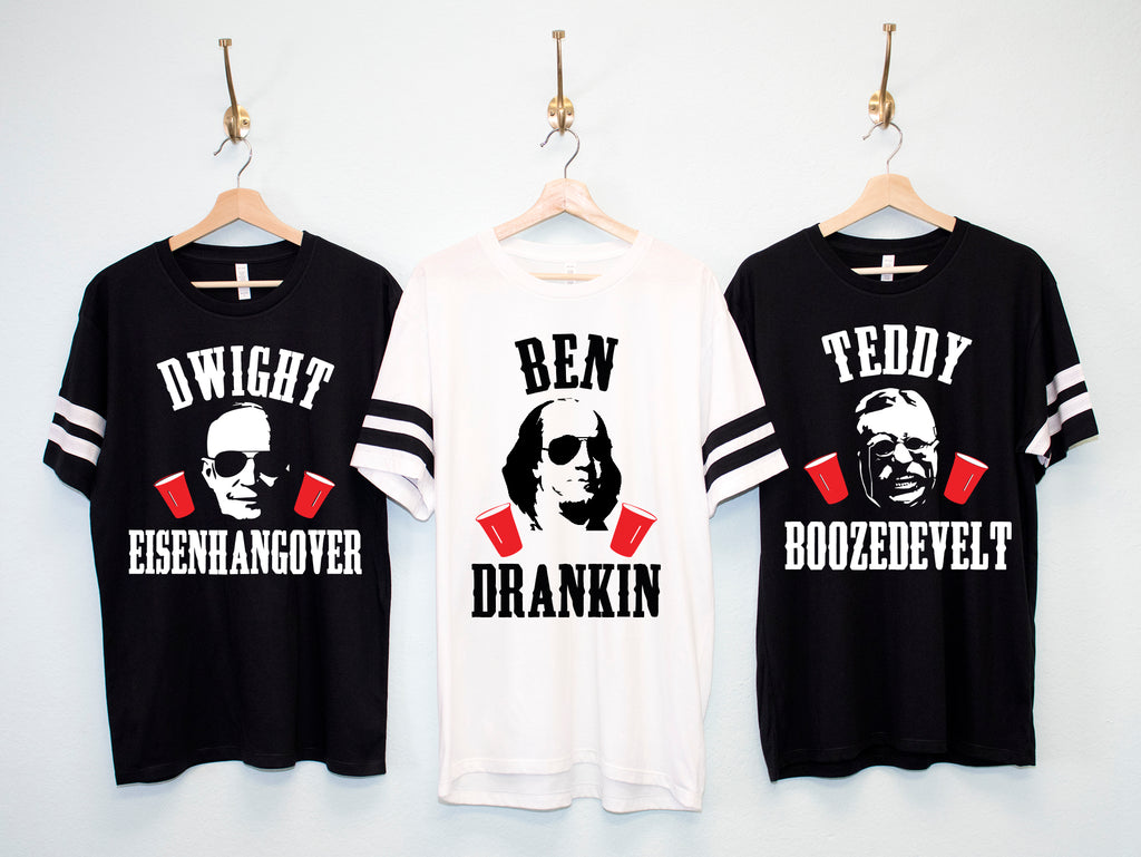 MOUNT SLOSHMORE Men's 4th of July Shirt - Pick President