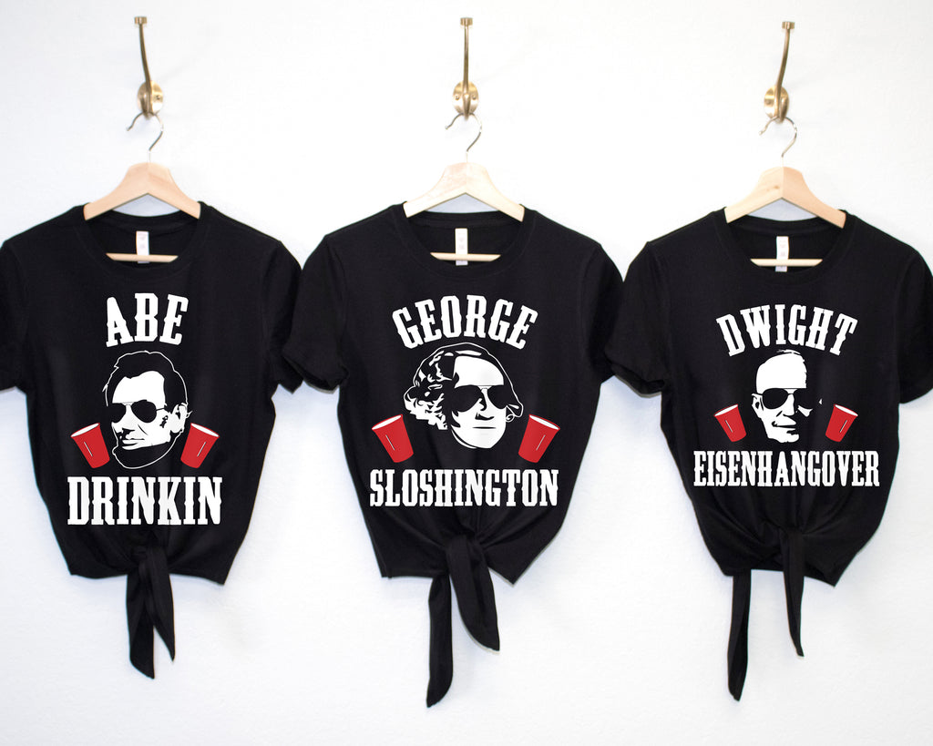 Mount Sloshmore Black Crop Tops - Pick President