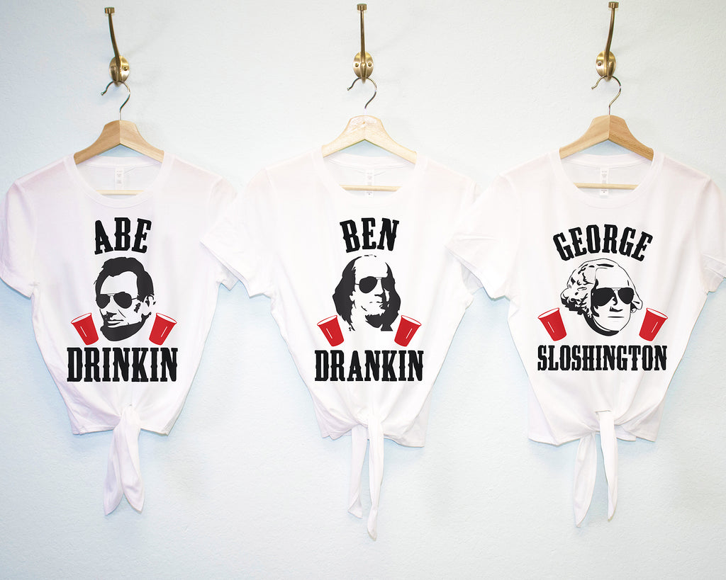 Mount Sloshmore White Crop Tops - Pick President